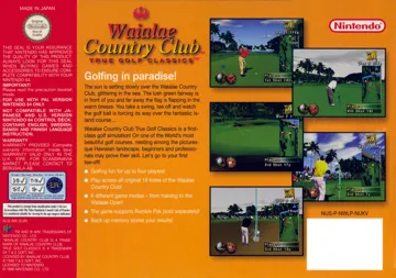 Waialae Country Club - True Golf Classics (Europe) (Rev 1) box cover back